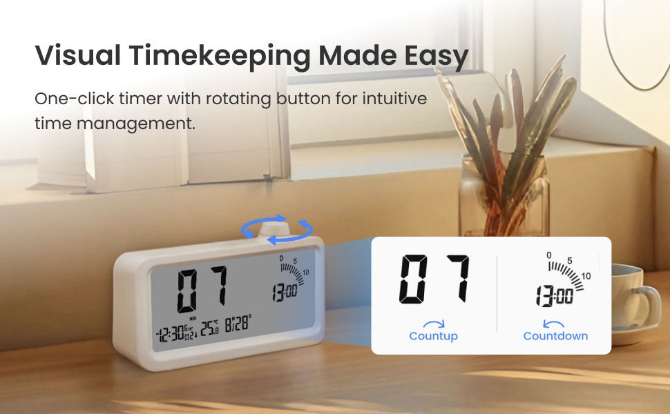 Amazon.com: MADV Digital Visual Time Manager Clock, Multifunctional