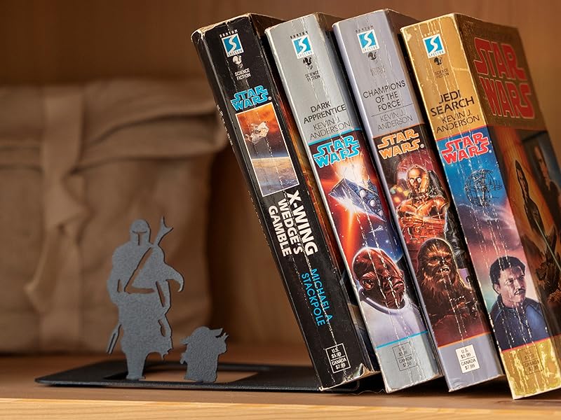 Metal Bookend Mercenary & Baby Cute, Unique, Geeky Bookends