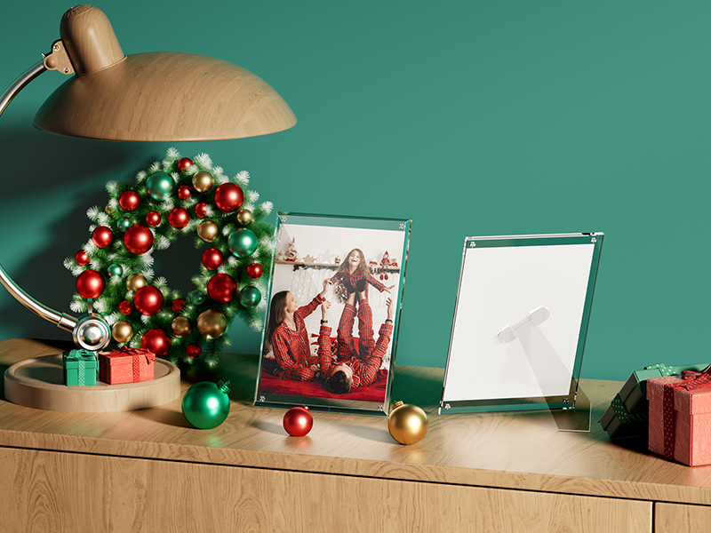 Chermory 2 Pack Acrylic Picture Frame 4x6, Clear Picture