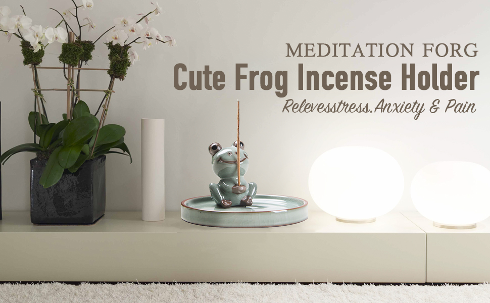 Pacify Cute Frog Incense Holder for Sticks and Backflow