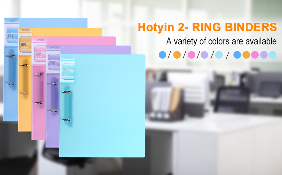 Hotyin Ring Binder 5 Pack, 2 DRing Binder, 38mm Spine, A4 Ring Binders