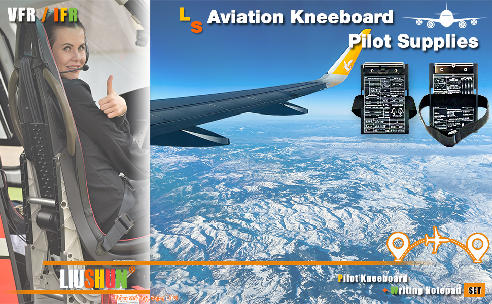 Pilot Kneeboard Aluminum Aviation Kneeboard with Notepad