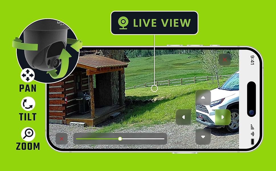 Defend app displaying live HD camera feed on smartphone for real-time viewing and monitoring.