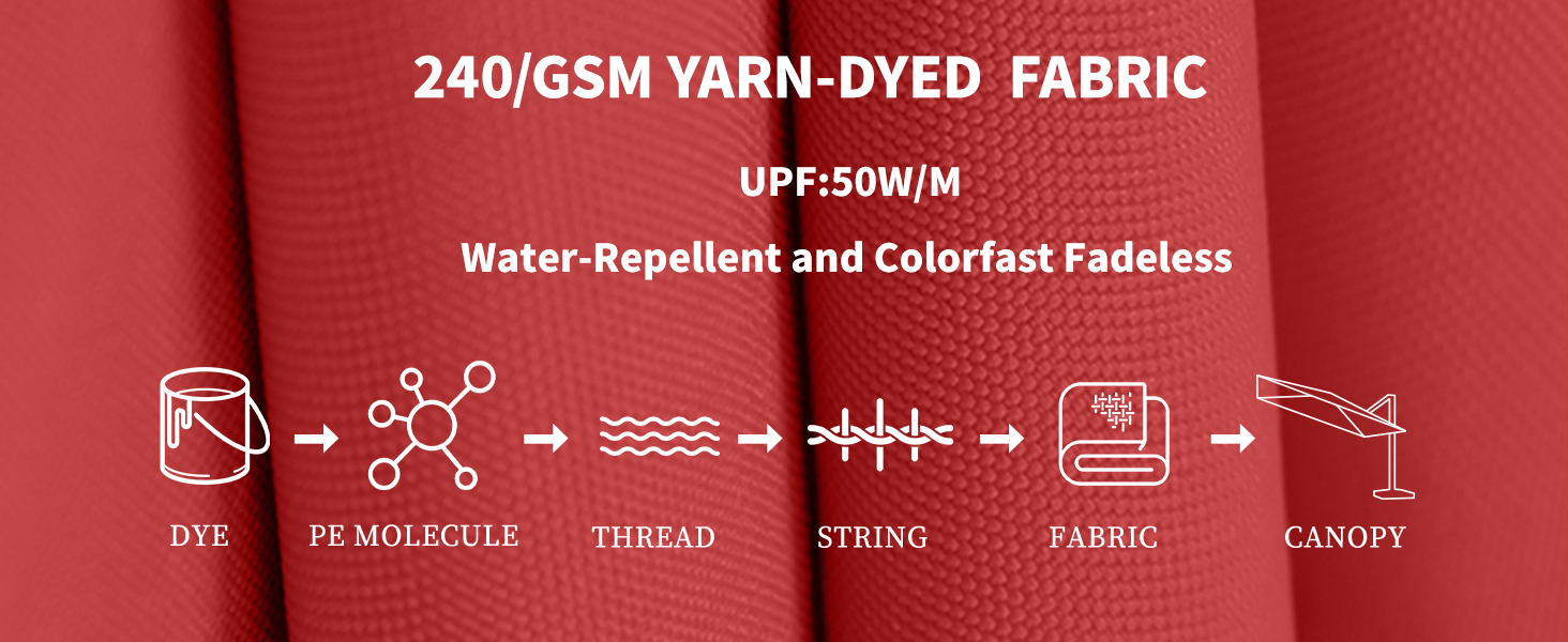 PURPLE LEAF 3 X 3.65 M Garden Cantilever Parasol, Large Rectangular Patio Umbrella With Crank Handle And Tilt For Balcony And Outdoor,Red,3 X 3.65 M 21 parasol for women parasol cantilever parasol led waterproof 3m with remote large garden parasol