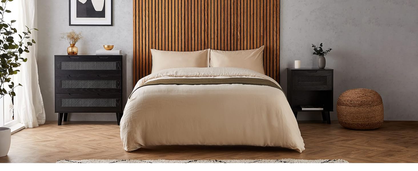 Spinningfield Rattan Chest of Drawers Black Dresser Bedroom Drawers