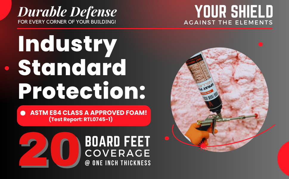 Vega Foam Fire Block Spray Foam Insulation Kit. Closed Cell Foam