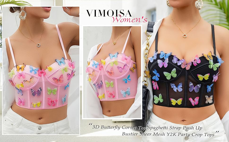 トップス melt the lady sheer hook butterfly tops Gorgeous Glam Beaded Butterfly Top | Windsor