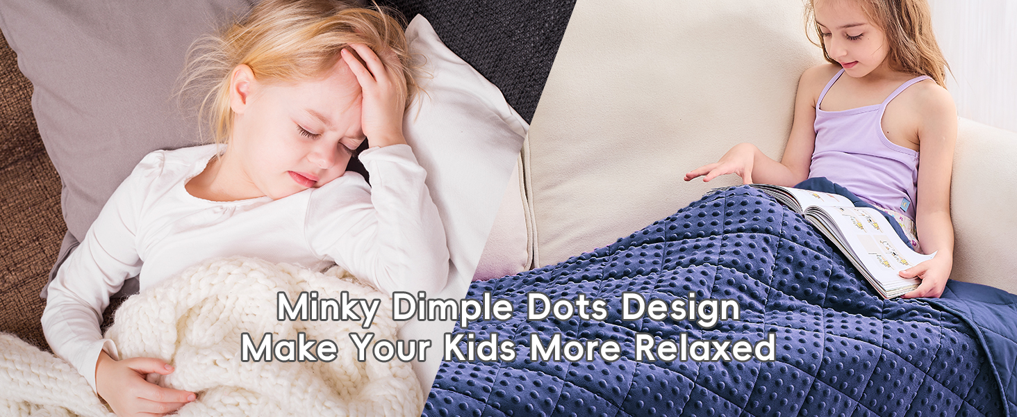 yescool Weighted Blanket Kids 5 lb Blue Warm Weighted Throw