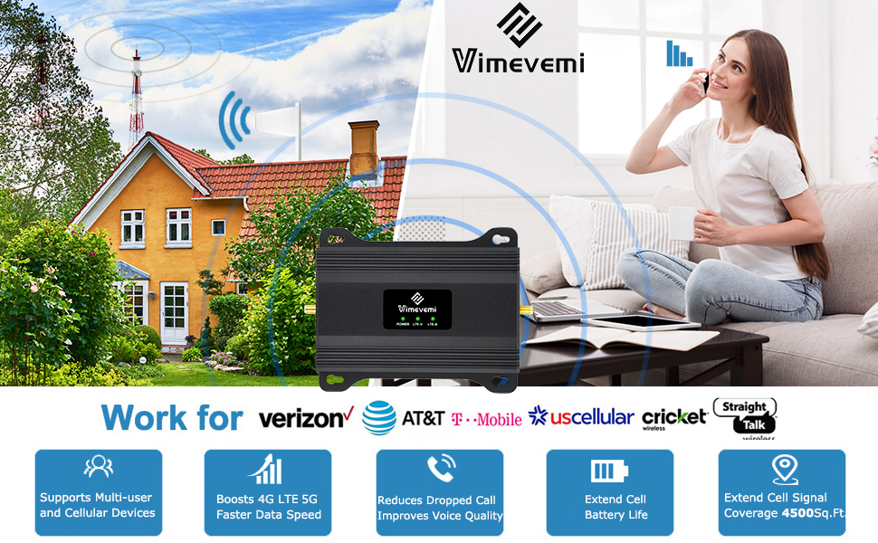 Cell Phone Signal Booster Verizon T Mobile AT&T Signal