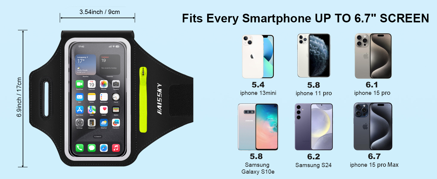 Fits Any Phones Up to 6.7 Inches, Compatible Model: