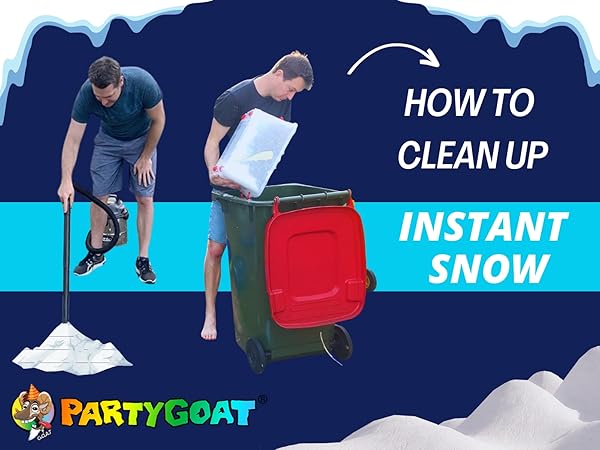 How to clean up Instant Snow Fake Snow disposal tips