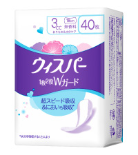 Amazon.co.jp: WHISPER ウィスパー 1枚2役Wガード 3cc 40枚