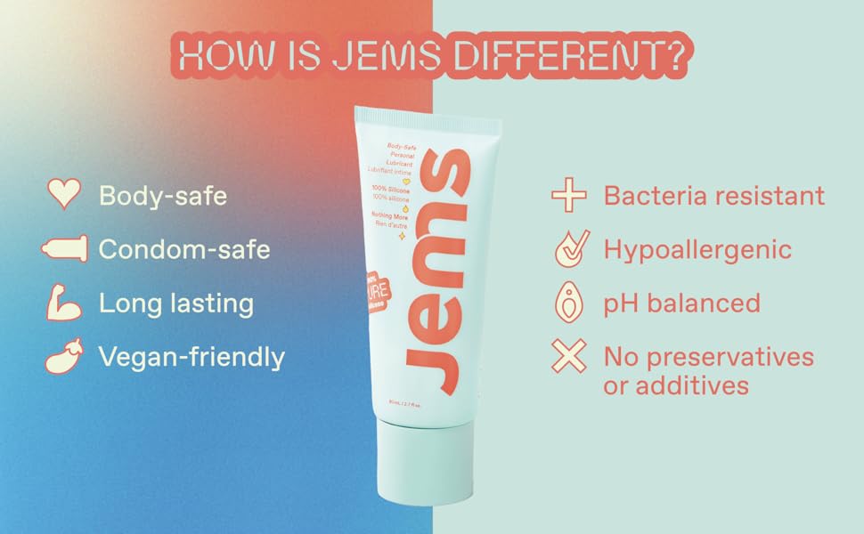 新品未使用　LUBE HANDMADE　jewelry Canadian Founded Jems 100% Silicone Lube, Personal Lubricant