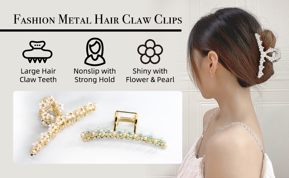 louyebh Fashion Metal Hair Claw Clips