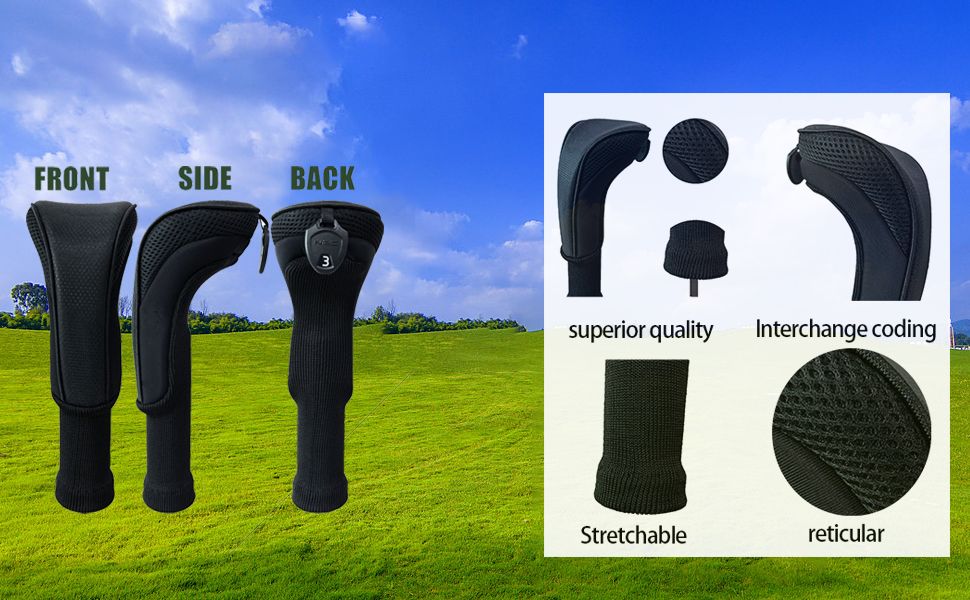 HELLO NRC Golf Club Head Cover for Fairway Wood Hybrid