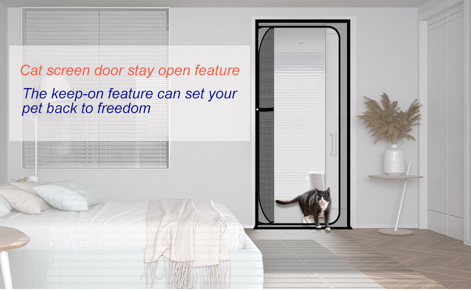 SHRRL Cat door screen Fits Door Size 80cmx200cm, Thickened Cat