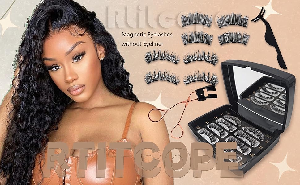 Dual Magnetic Eyelashes Half Lash Ultra Thin Magnet Light weight Reusable 3D Eyelashes Applicator