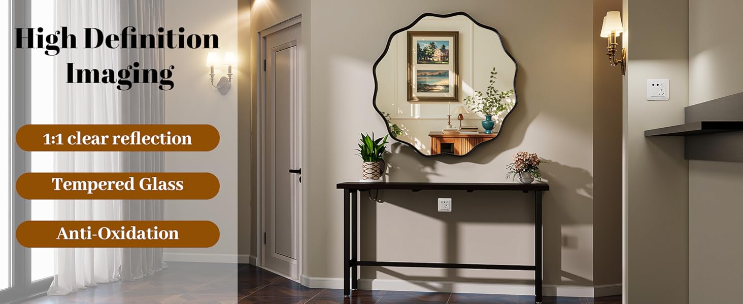 Round Wavy Mirror