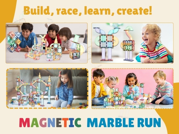 Amazon.com: GG TOYS Magnetic Marble Run – 208 PCS Magnetic