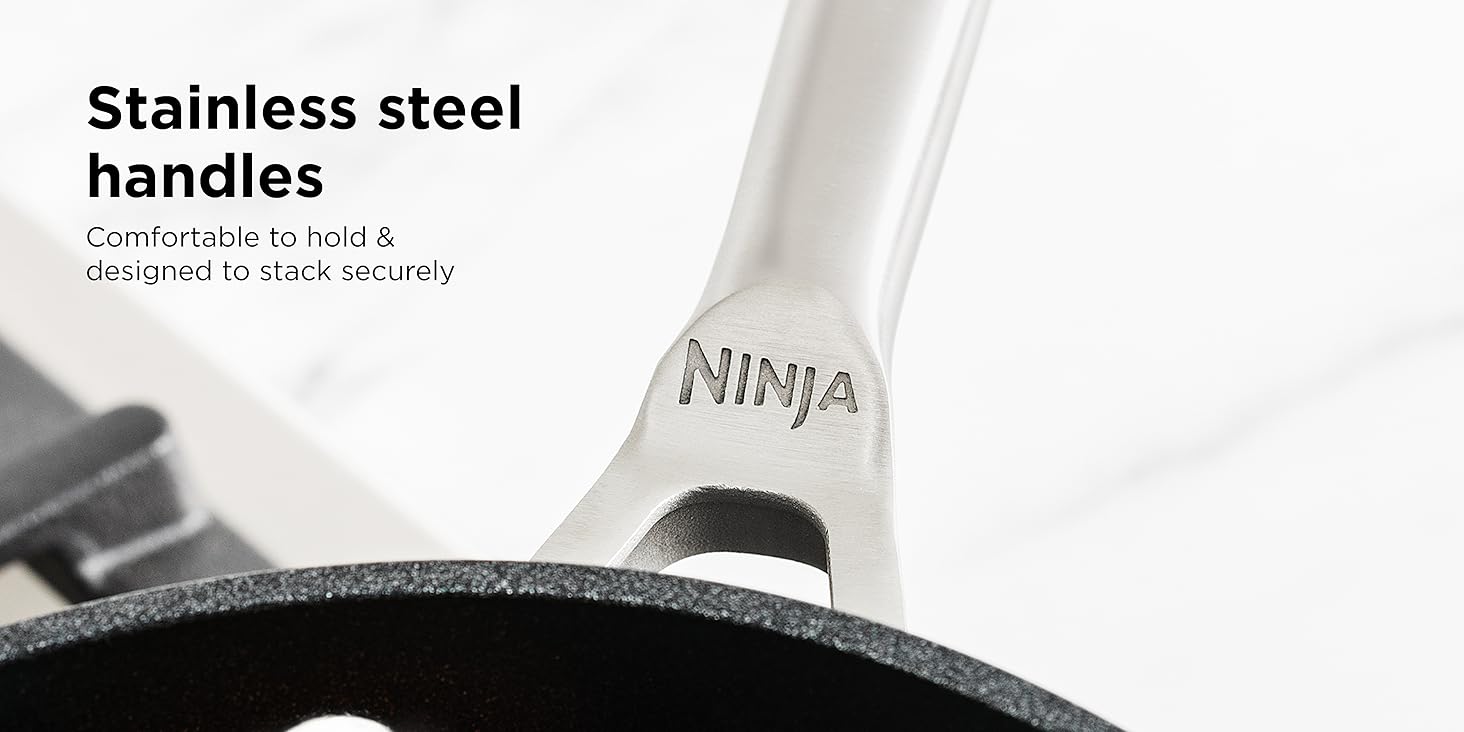 Ninja ZEROSTICK Stackable Cookware Frying Pan 2Piece Set, NonStick