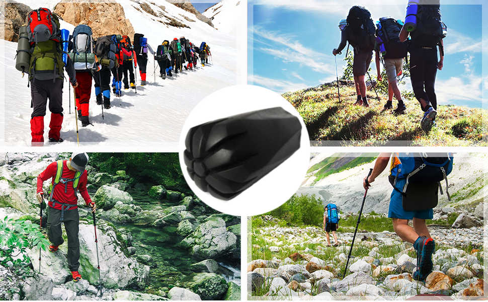 Frau wandert in den Bergen