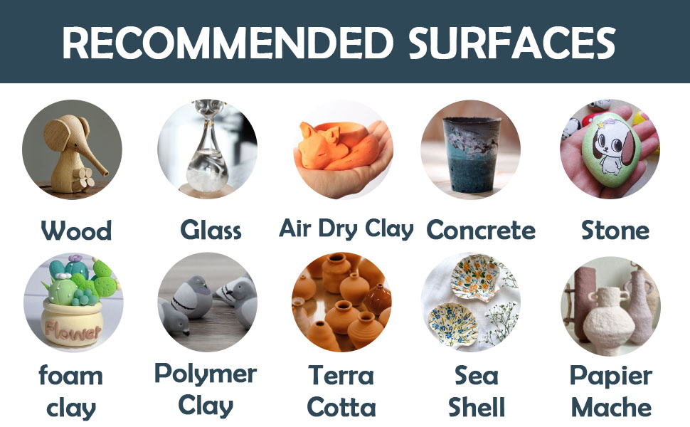 WAN2TLK 100ml Air Dry Clay Glaze, Clear Clay Varnish for