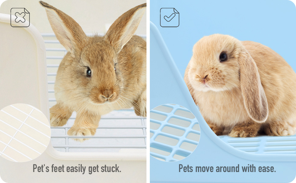 Baffect Corner Rabbit Litter Tray Corner Toilet House,Large Size Rabbit