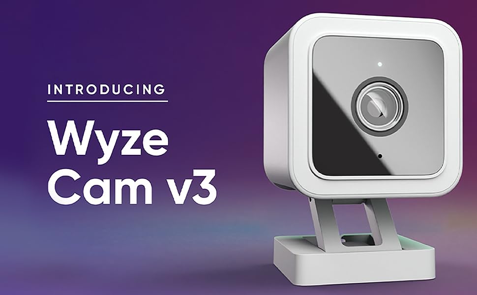 WYZE Cam V3 com visão noturna colorida, câmera de vídeo interna
