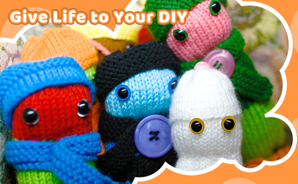 120Pcs/14mm Safety Eyes for Amigurumi Crochet Stuffed Animals Large Safety Eyes with Washers