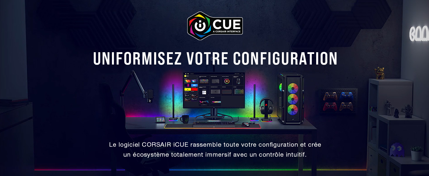 CORSAIR iCUE, éclairage RGB, contrôle RGB