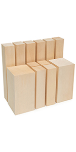 BeaverCraft Basswood Carving Blocks Carving Wood Bass Wood for Carving 7PCS Whittling Wood