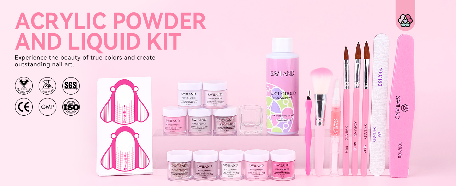 acrylic nail kit set black glitter pink nudes acrylic powder and liquid set acrylic nail powder