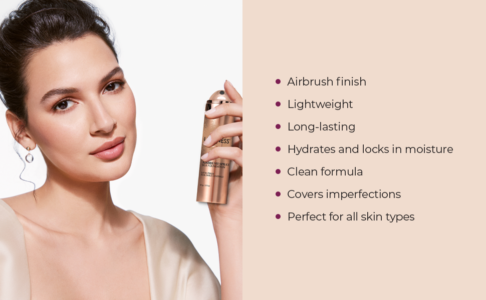 LUMINESS Silk Airbrush Spray Foundation Makeup Starter Kit Full