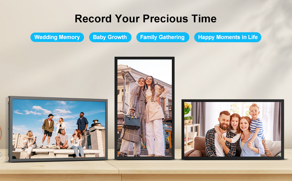 FULLJA 21.5 inch WiFi Smart Digital Picture Frame