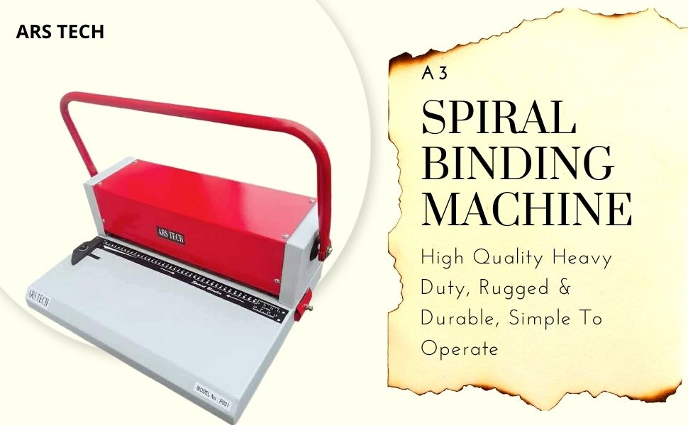 Ars Tech A3 Spiral Binding Machine 1012 Sheets Punch Every Single Slot