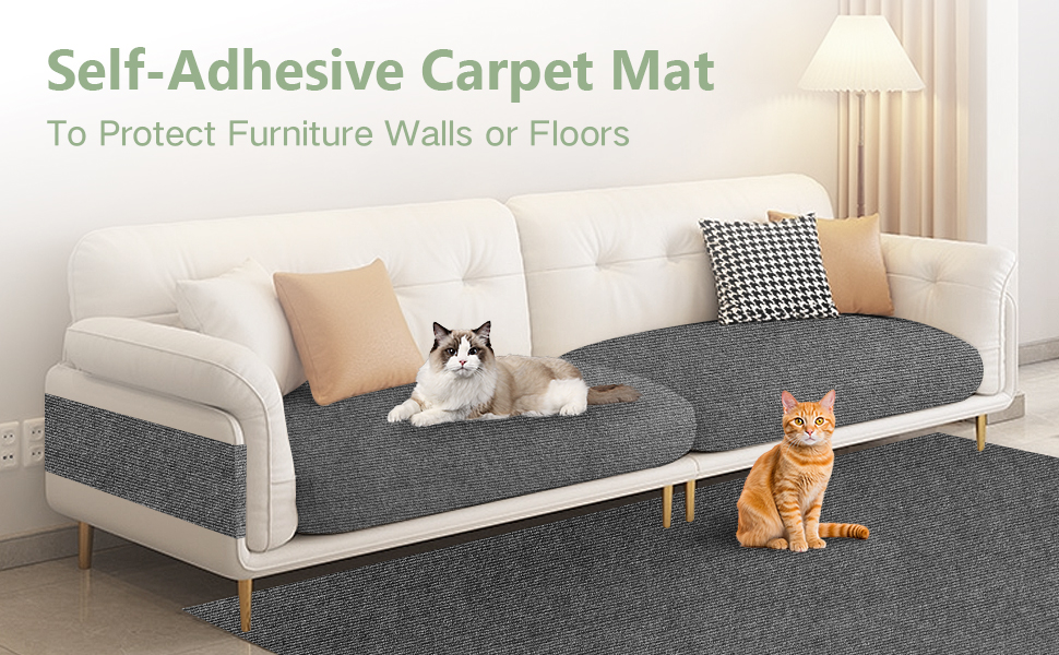 47.2"x15.8" Cat Scratching Mat SelfAdhesive, Trimmable Cat