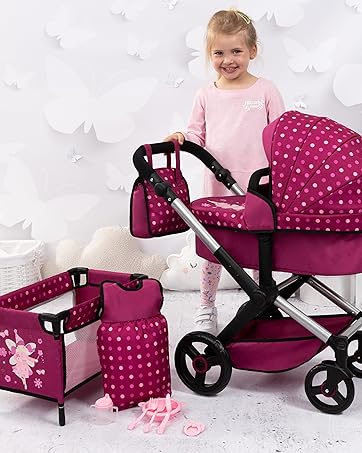 ⭐︎SHOHEBX⭐︎ Bayer Design 17067AB Zestaw wózka dla lalek XEO, regulowanej