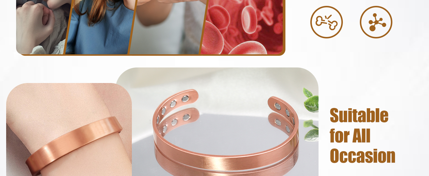 copper bracelet with magnets