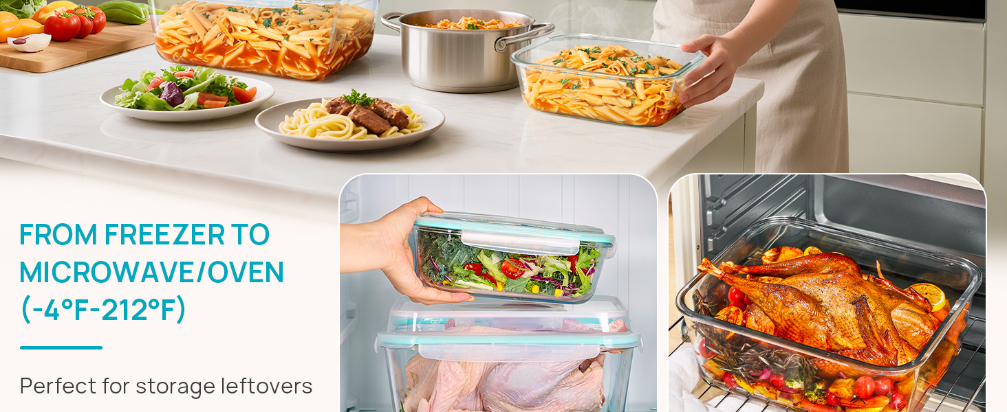 glass food storage containers with lids