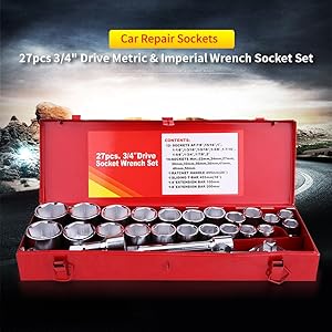 Socket Wrench Set Car Repair Socket Wrench Ratchet Bit Set