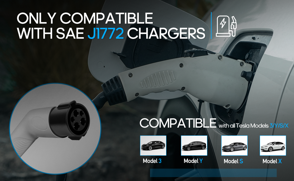 ENVE J1772 to Tesla Charging Adapter 80 Amp / 240V AC