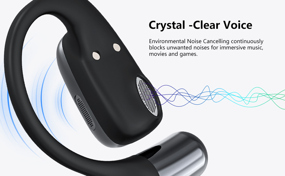 JVD Wireless Open Ear Headphones,Bluetooth 5.4 Sport