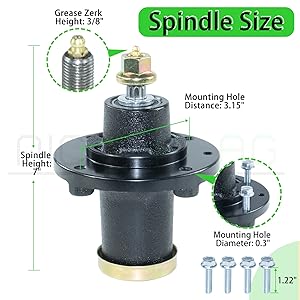Amazon.com: NICHEFLAG 539131898 Spindle Assembly Pre-Greased