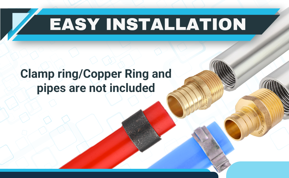 Seelink (30Pack) PEX Fittings, Pex 1/2"x1/2" Male Threaded