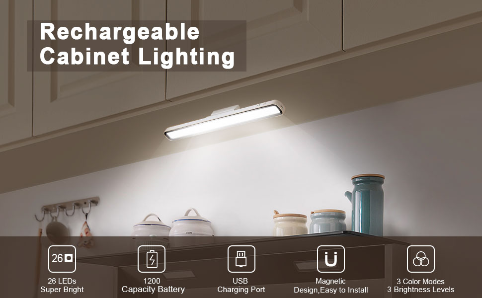 XmnSoly Desk Light Bar 3000K to 6000K Color Temperature Under Desk