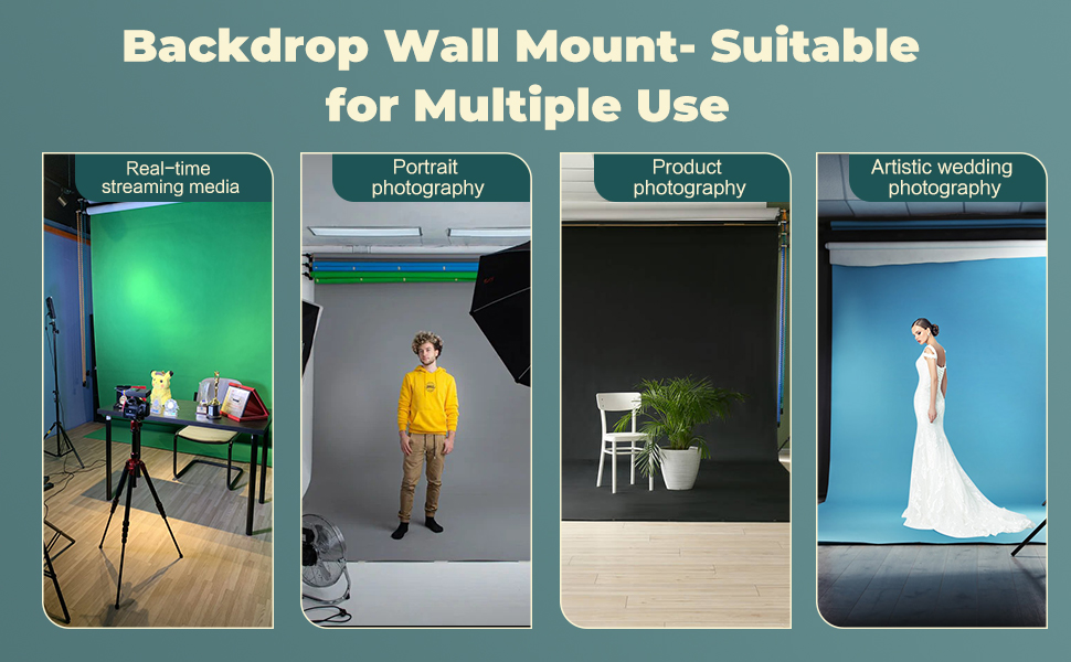 Backdrop Wall Mount, ZBWW Backdrop Roller System