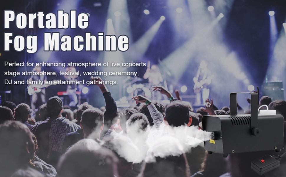 ATDAWN Halloween Fog Machine, Professional Wireless Remote