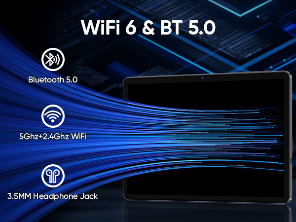 android 14 tablet with dual band wifi 6