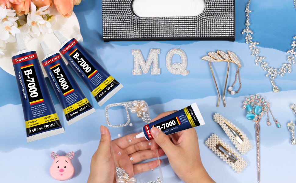 B7000 Jewelry Glue with Precision Tip, 50ML X 3Packs High