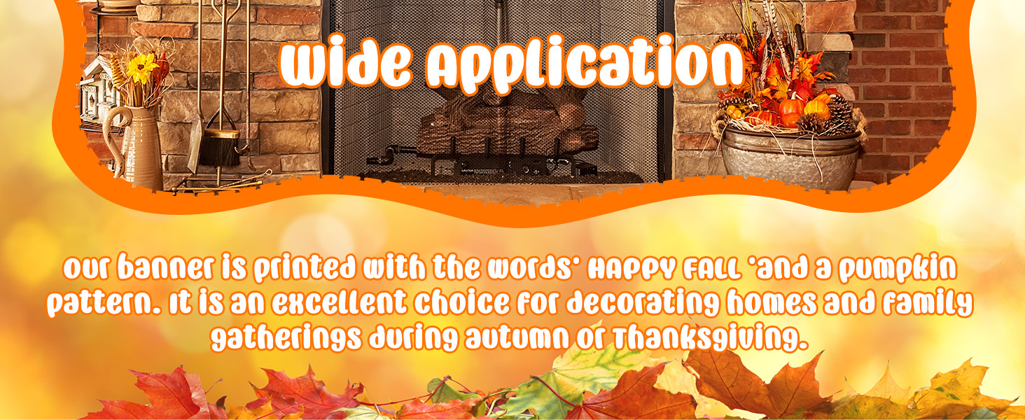 Happy Fall Pumpkin Burlap Banner